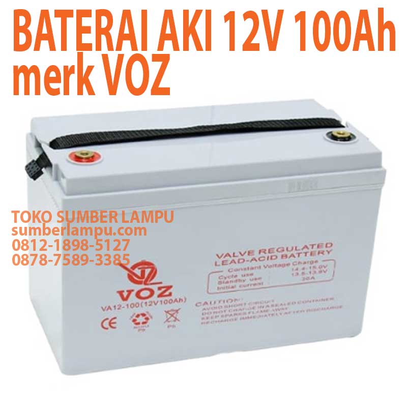 baterai vrla 12v 100ah sumber lampu