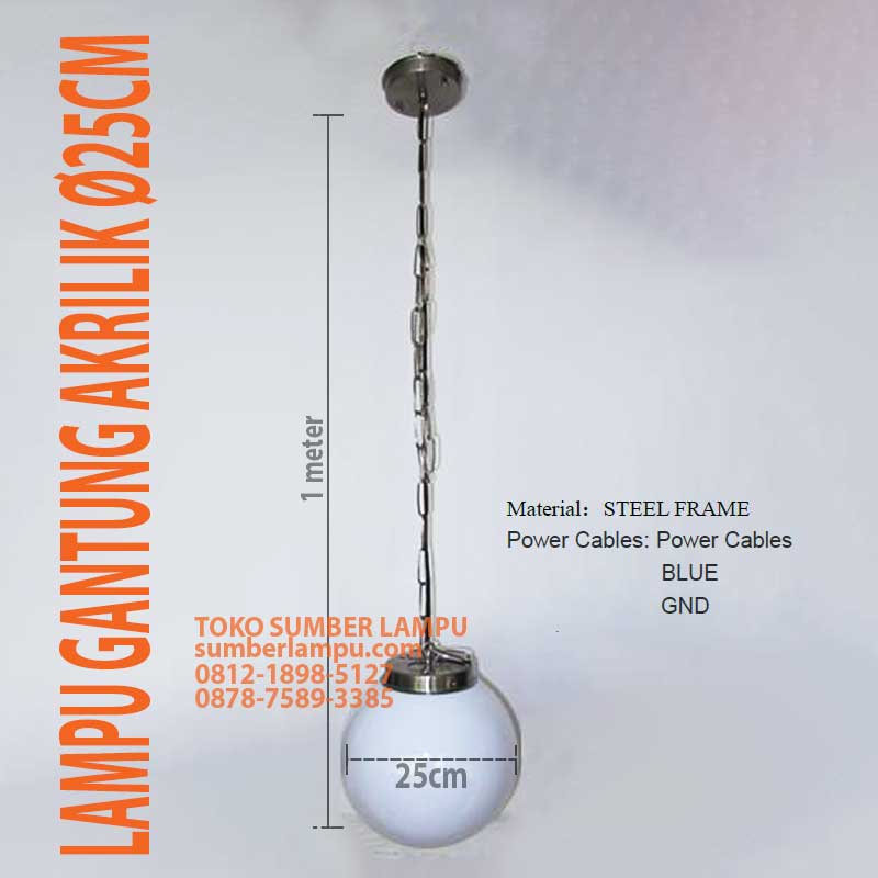 lampu gantung akrilik 25cm