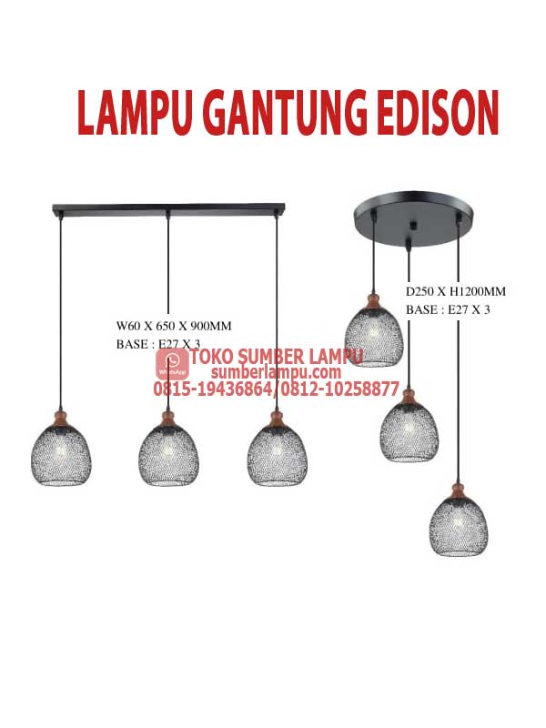 lampu gantung edison