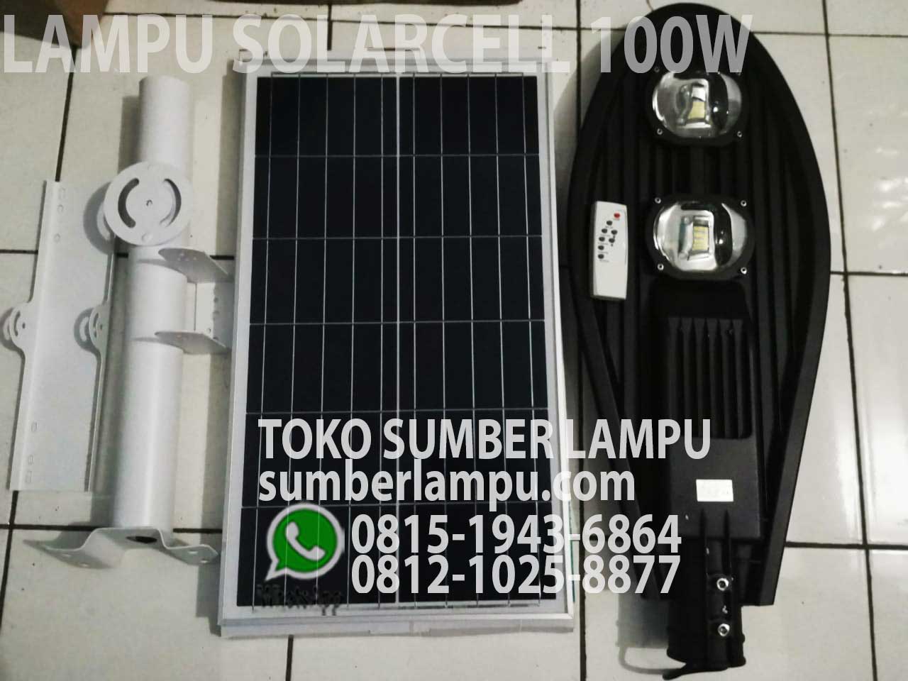 lampu jalan panel surya 100w