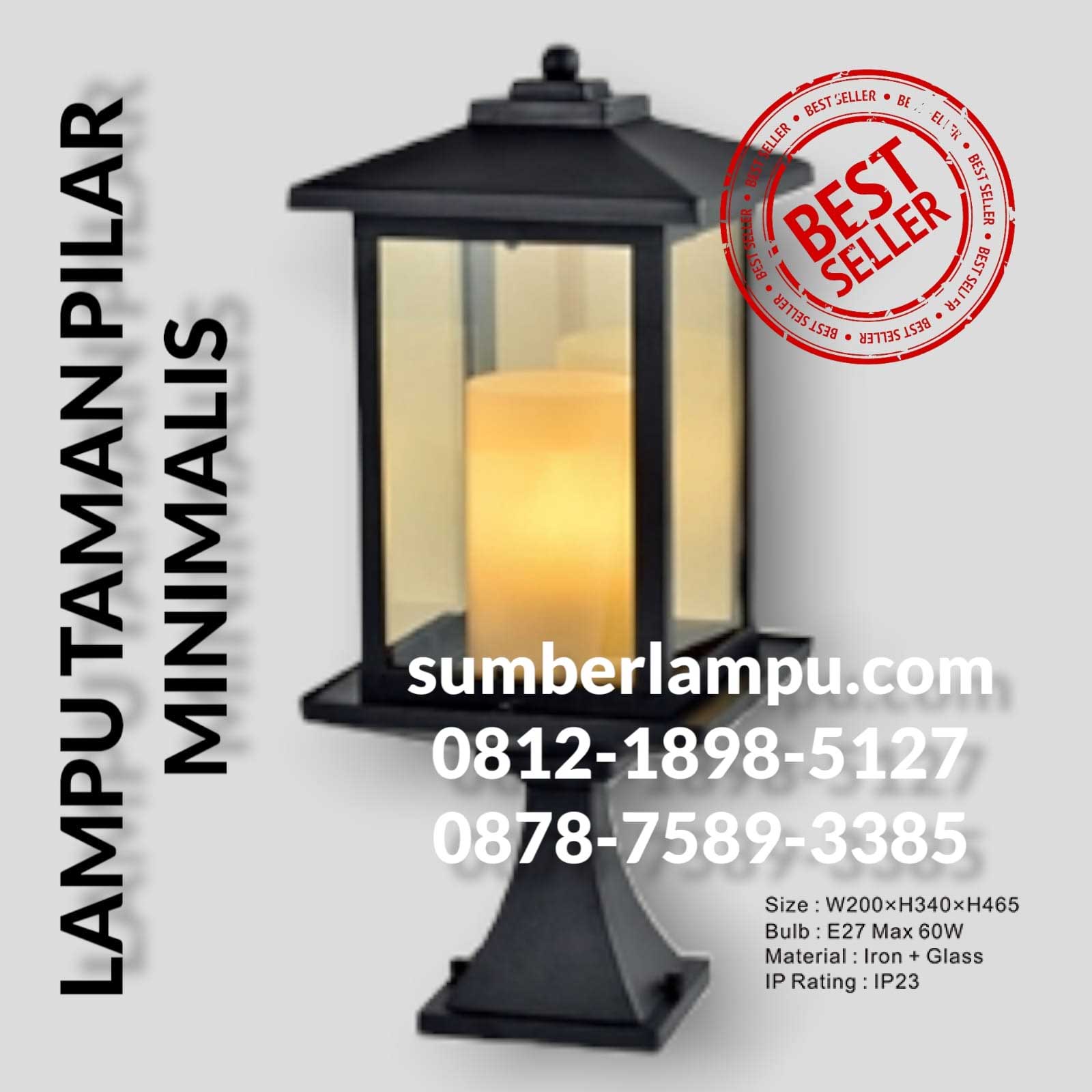 lampu taman pilar klasik
