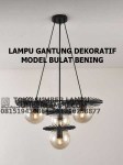 Lampu Gantung Dekoratif Bulat Bening