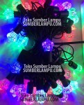 Lampu Natal 100LEDs Cristal RGB 7meter