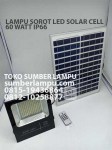 Lampu Sorot LED Solar Cell 60 watt Komplit Set