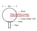 Lampu Taman Bulat Anti Pecah Diameter 45cm