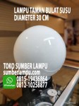Lampu Taman Bulat Susu Diameter 30 cm